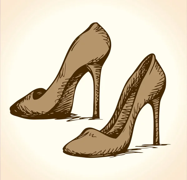 Women's shoes. Vector drawing — Stock Vector