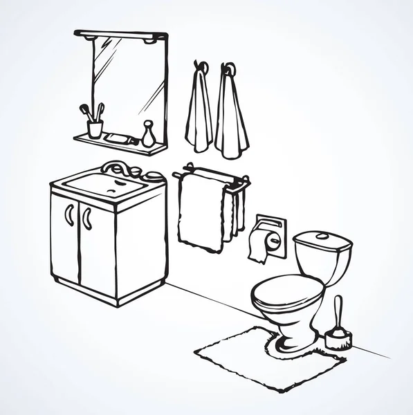Туалет. Векторный рисунок — стоковый вектор