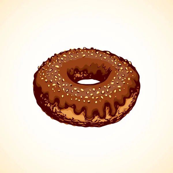 Donut. Dibujo vectorial — Vector de stock