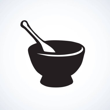 İlaç kase. Vektör çizim