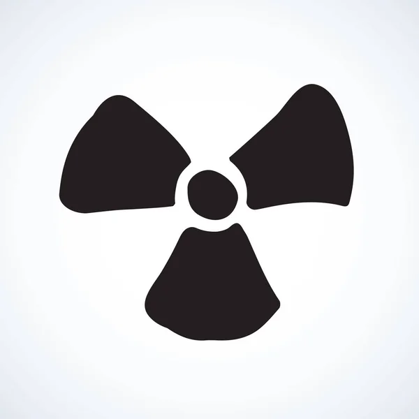Symbol für Strahlung. Vektorzeichnung — Stockvektor