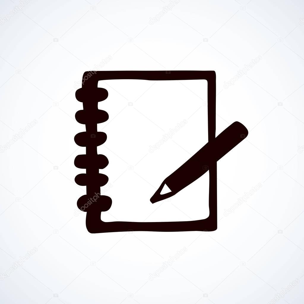 Notebook. Vector drawing