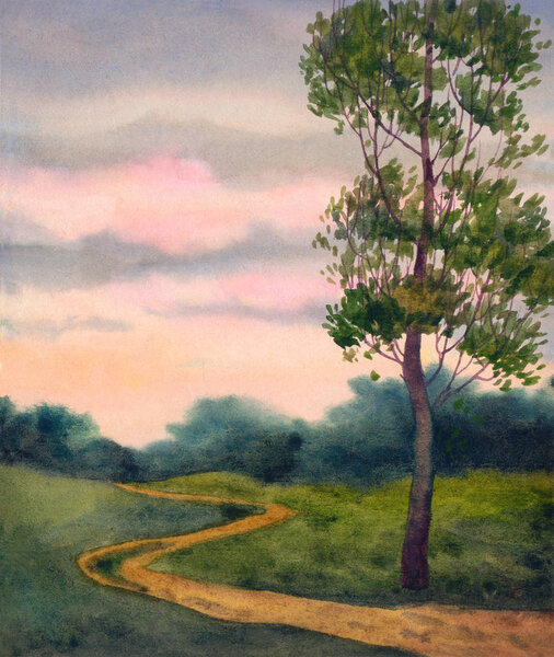 Одинокий тополь возле троп
