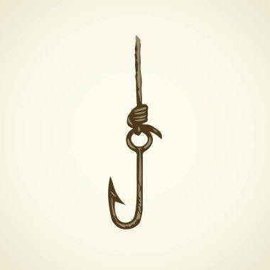 Hook balıkçılık. Vektör çizim