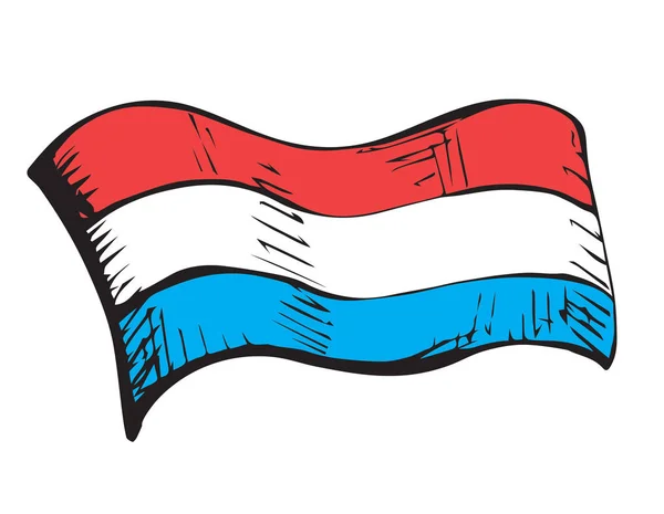 Flagge zeigen. Vektorzeichnung — Stockvektor