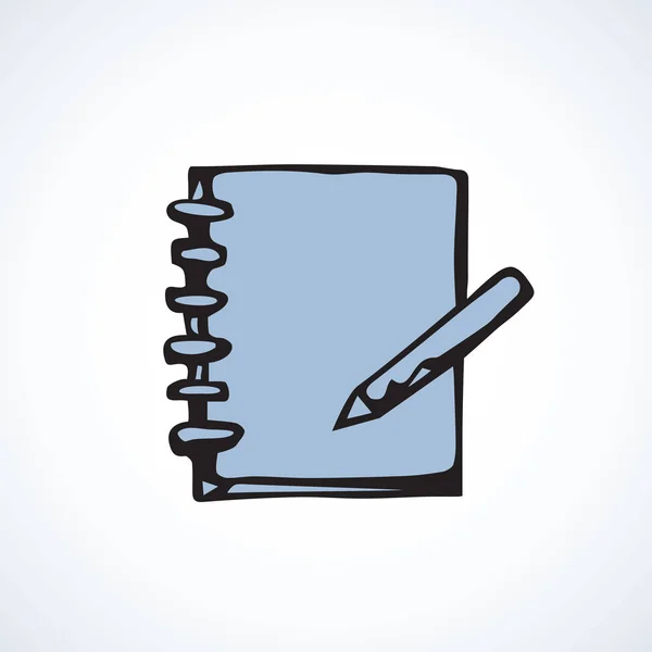 Cuaderno de notas. Dibujo vectorial — Vector de stock