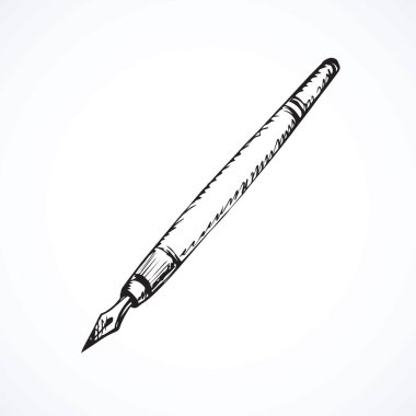Eski kalem. Vektör çizim
