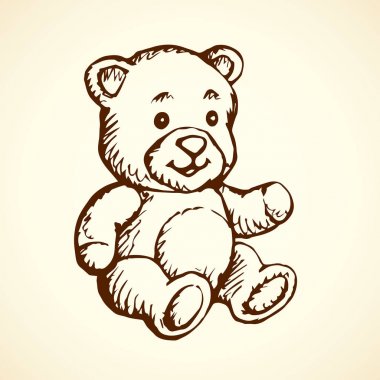 Oyuncak ayı. Vektör çizim