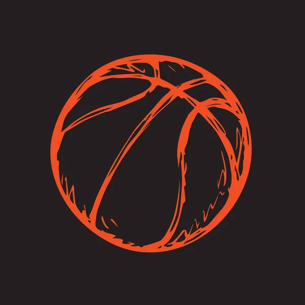 Basketbalový míč. Skica — Stockový vektor