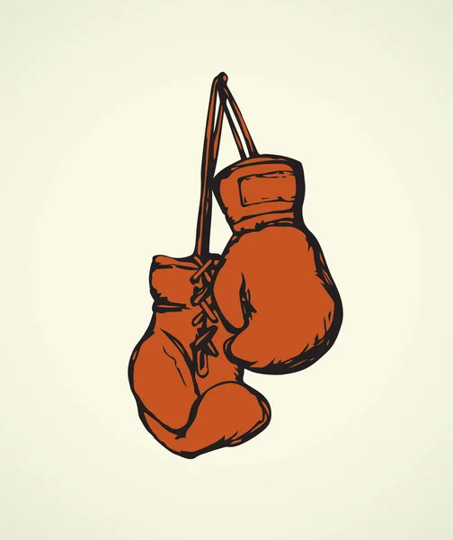 ボクシング グローブ。ベクトル描画 — ストックベクタ