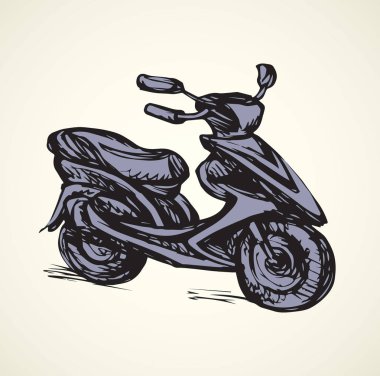 Motosiklet. Vektör çizim