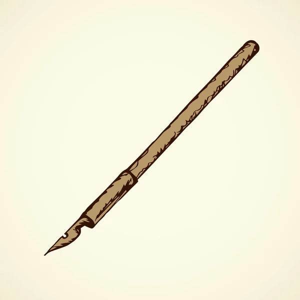 Uma caneta velha. Desenho vetorial —  Vetores de Stock