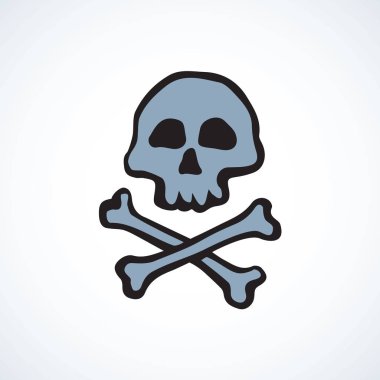 Skull and Bones. Vektör çizim