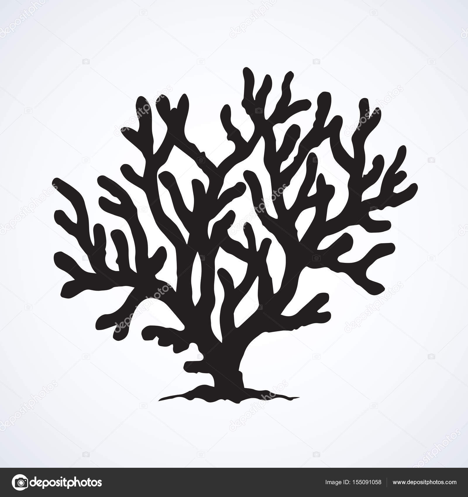 Кораллы силуэт