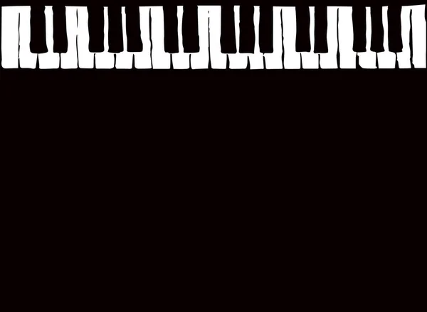 Llaves de piano. Dibujo vectorial — Vector de stock