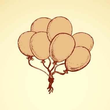 Şişme balon. Vektör çizim