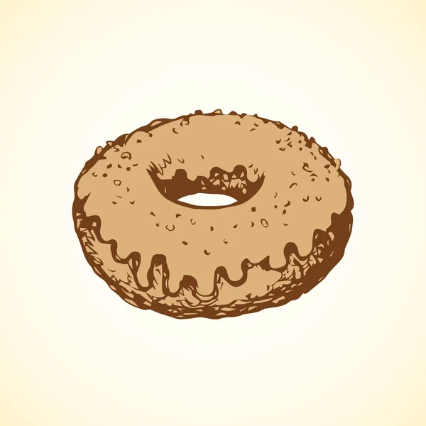 Donut. Dibujo vectorial — Vector de stock