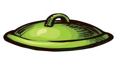 Tava kapağı. Vektör çizim