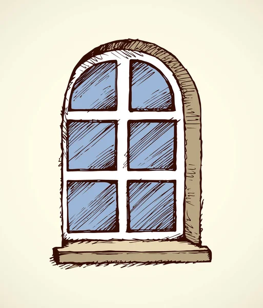 Окно. Векторный рисунок — стоковый вектор