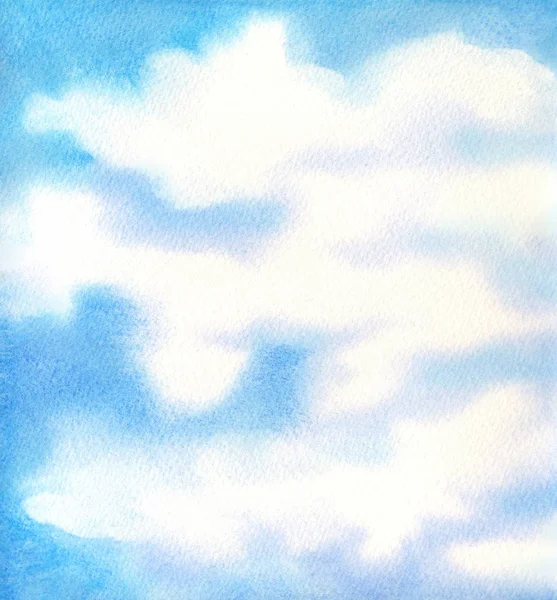 Akvarel modrá obloha pozadí — Stock fotografie