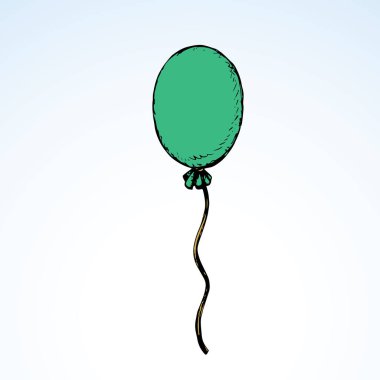 Şişme balon. Vektör çizim