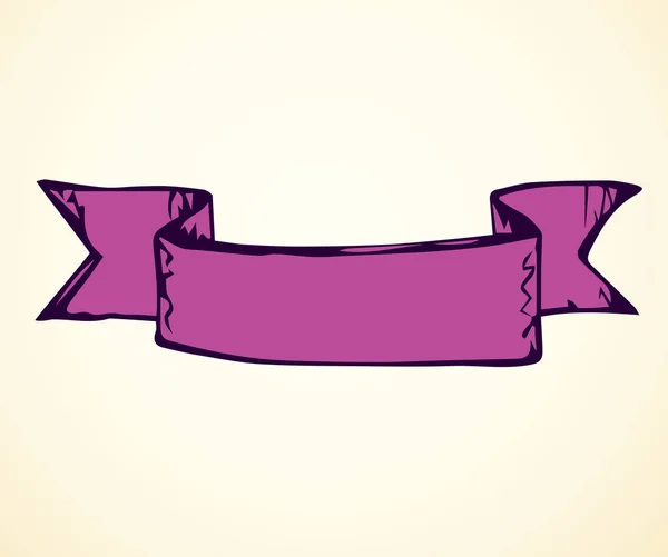 Banner retorcido. Dibujo vectorial — Vector de stock