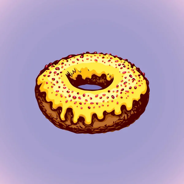 Donut. Dibujo vectorial — Archivo Imágenes Vectoriales