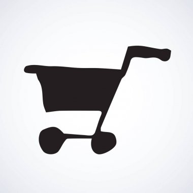 Alışveriş arabası. Vektör simgesi