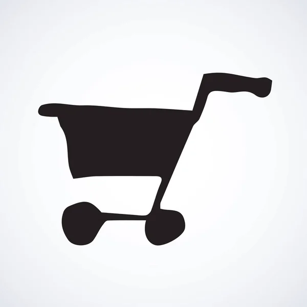 Chariot de magasin. symbole vectoriel — Image vectorielle