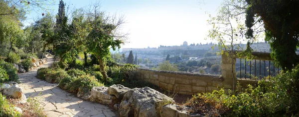 Vista de Jerusalém do Monte das Oliveiras — Fotografia de Stock