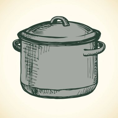 Eski pan. Vektör çizim