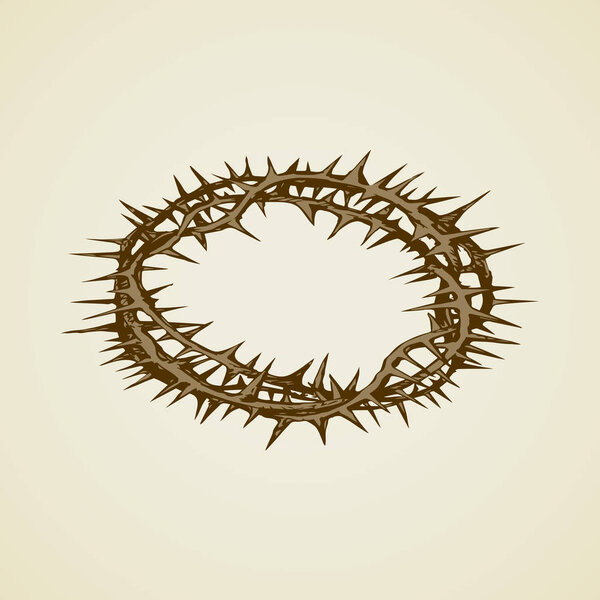 Crown of Thorns. Vector drawing