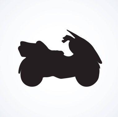 Motosiklet. Vektör çizim