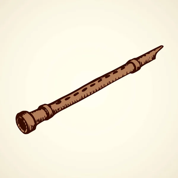 Panpipe. Vector tekening — Stockvector