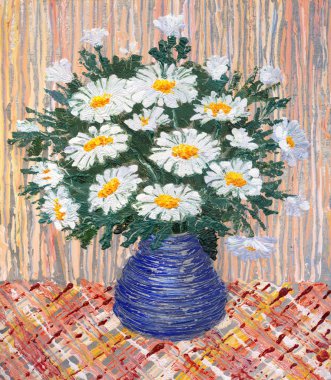 yağlı boya. Camomiles