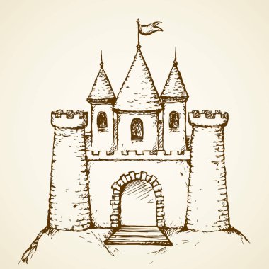 Castle. Vektör çizim