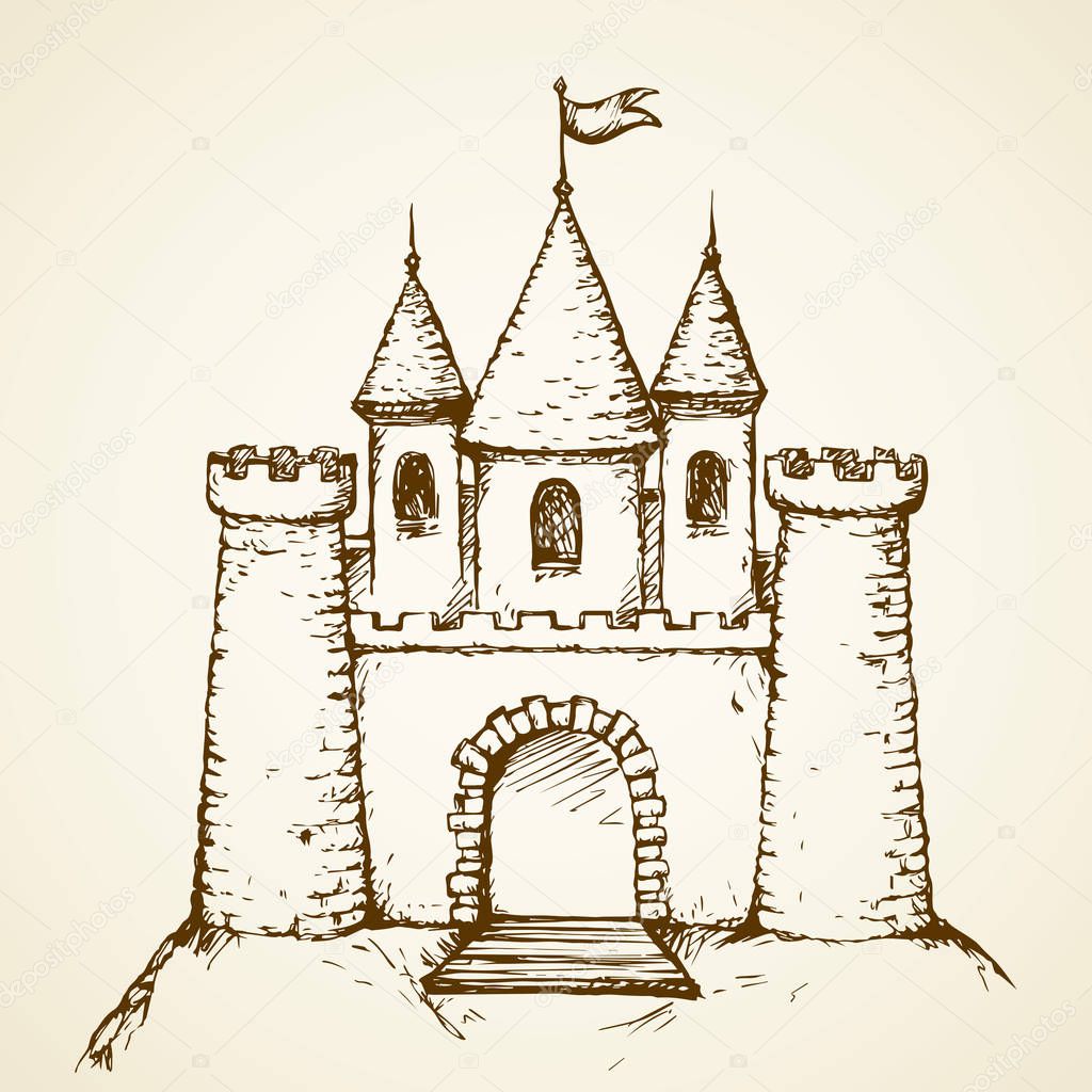 Castle. Vector drawing