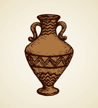 Antik Kupası. Vektör çizim