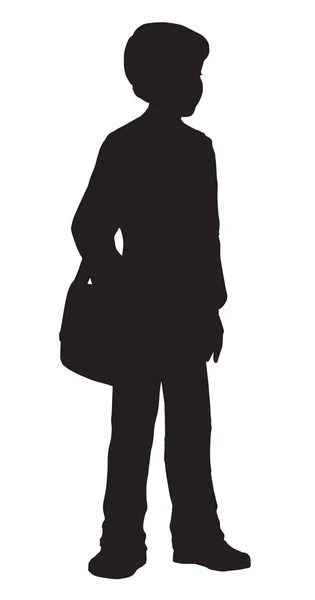 Boy with bag. Vector drawing — Stock Vector