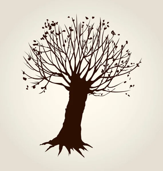 Алея безлистяних дерев. Векторний малюнок — стоковий вектор
