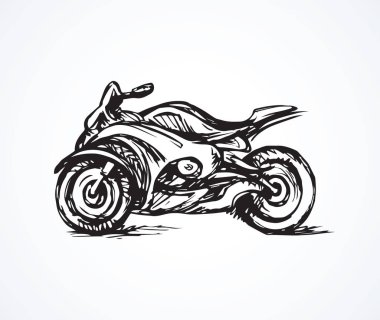 Motosiklet. Vektör çizim