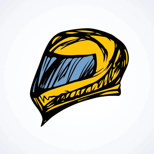 Motosiklet kask. Vektör çizim