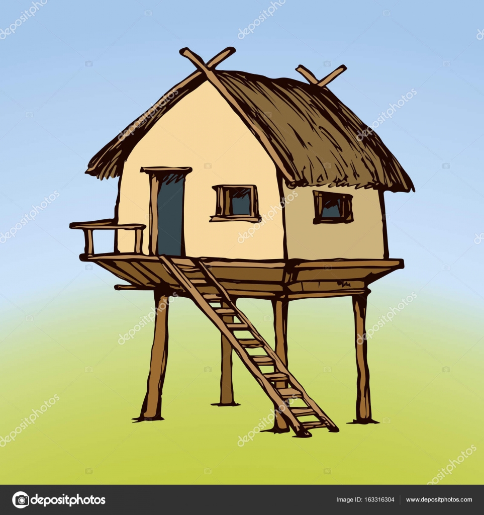 Hut on legs. Vector drawing Stock Vector Image by ©Marinka #163316304 Hut on legs. Vector drawing Stock Vector Image by ©Marinka #163316304