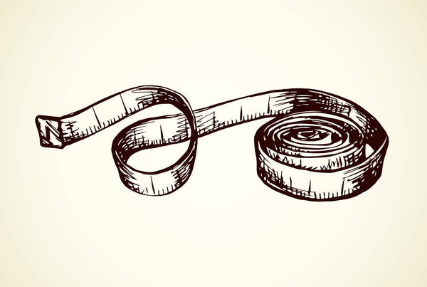 Measuring tape. Vector drawing