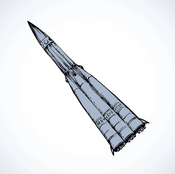 Rakéta. Vektoros rajz — Stock Vector