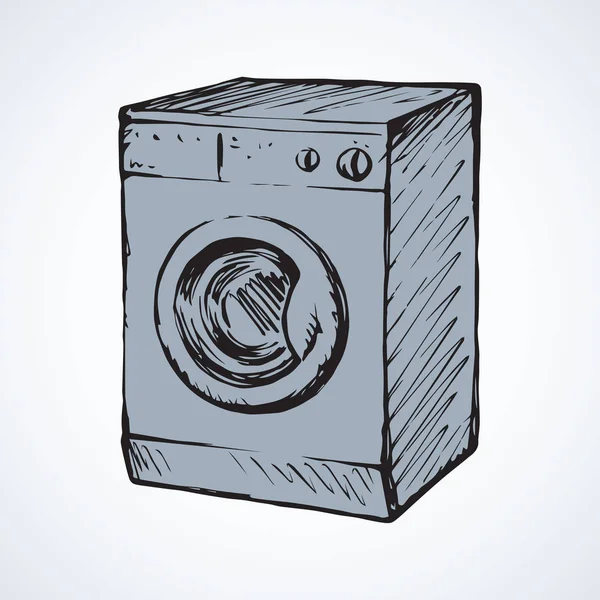 Çamaşır makinesi. Vektör çizim — Stok Vektör
