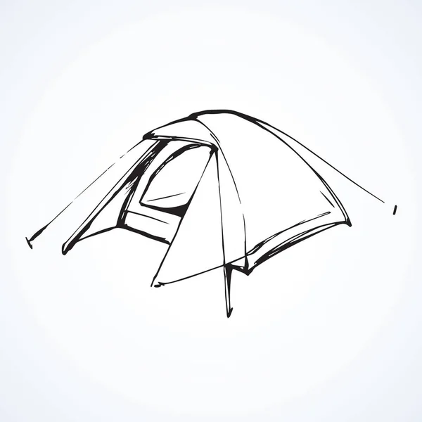 Tenda. Desenho vetorial — Vetor de Stock