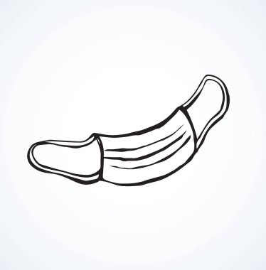 Tıbbi maskesi. Vektör çizim