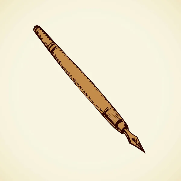 Oude pen. Vector tekening — Stockvector