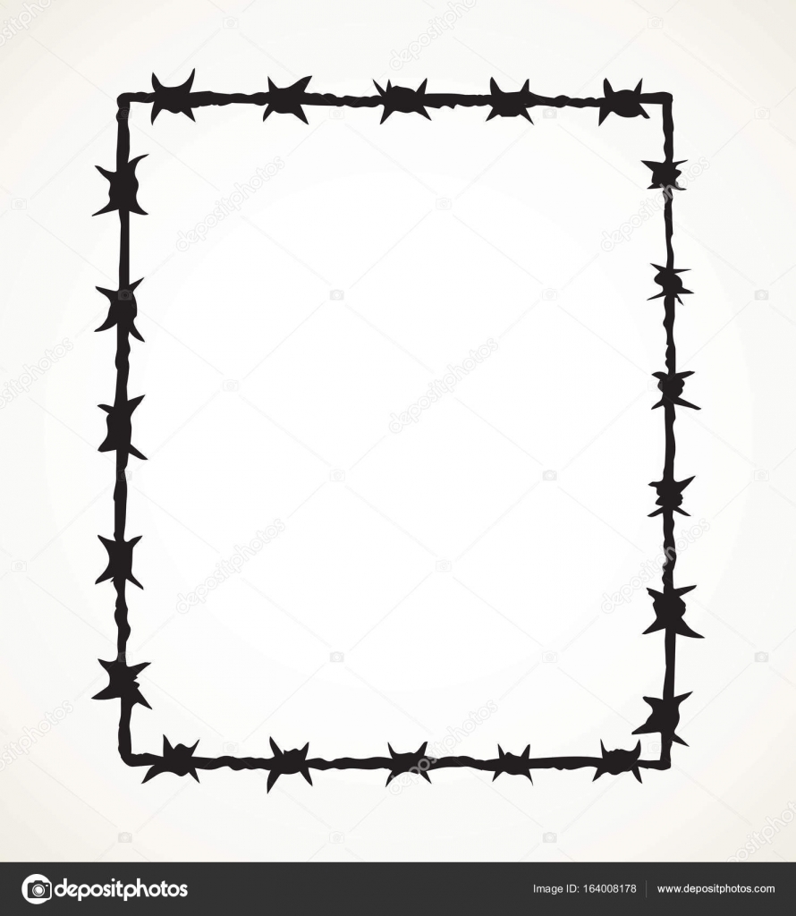 depositphotos_164008178 stock illustration barbed wire vector drawing